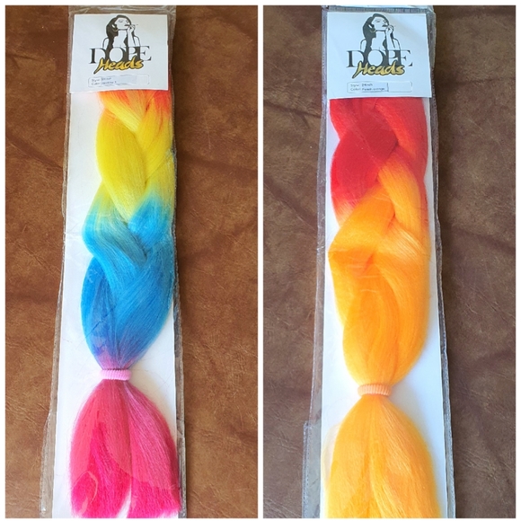 Rainbow Braiding Rasta 24 inch Syntethic Hair - Picture 1 of 16